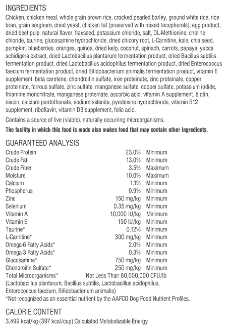 Naturals Large Breed Chicken & Rice Formula Adult Dry Dog Food 40 lb