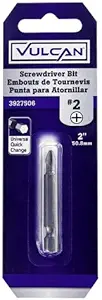 3927506 No. 2 Phillips Screwdriver Bit, 2 Inch, Hex Shank, S2 Chrome Molybdenum Steel