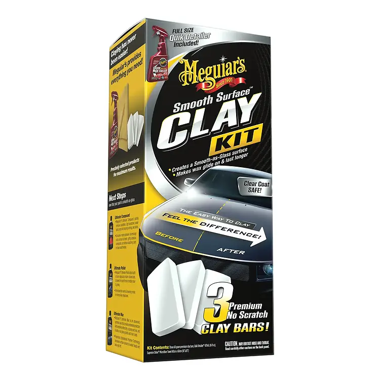 Smooth Surface Clay Kit - G191700, 180g Clay, Quik Detailer & Microfiber Towel