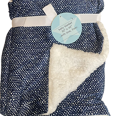 PRINTED MINK & SHERPA BLANKET