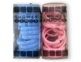 12PC PLASTIC SHOWER CURTAIN RING