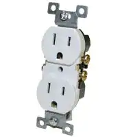 DUPLEX WHITE OUTLET 15A125V