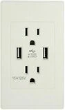 WALL SOCKET + DUAL USB 15A 120