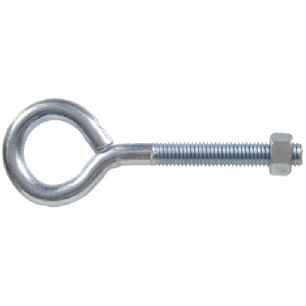 10-count 1/2-inch - 13 X 6-inch Zinc-plated Plain Eye Bolts With Hex Nuts