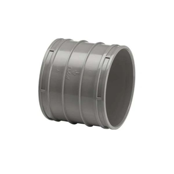 4" STRAIGHT GREY COUPLING