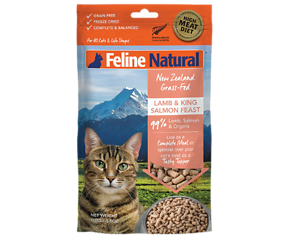 New Zealand Grass-Fed Lamb & King Salmon Feast Freeze-Dried Meal or Topper Cat Food 3.5 oz