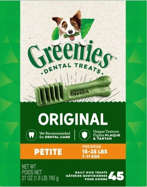 Dental Treats Original Petite 15-25 lb Dog | 45 Pack