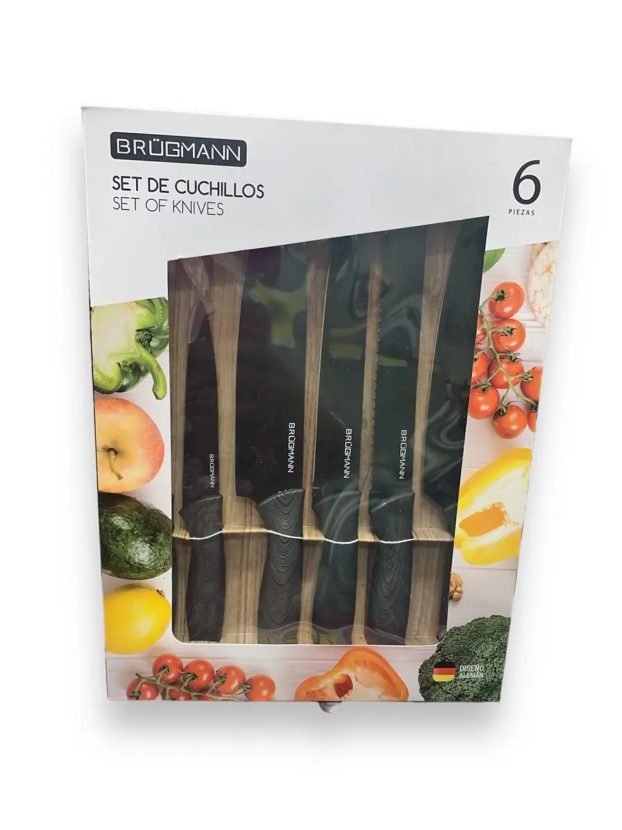 STAINLESS STEEL KNIFE SET 6PC