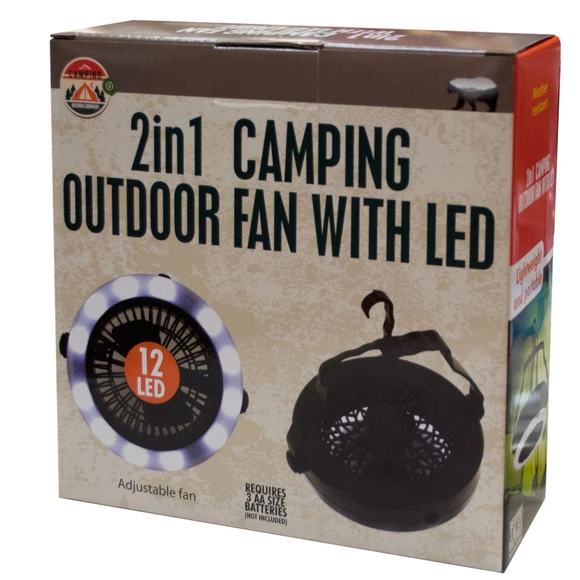 2N1 CAMPING OUTDOOR FAN W/LIGHT