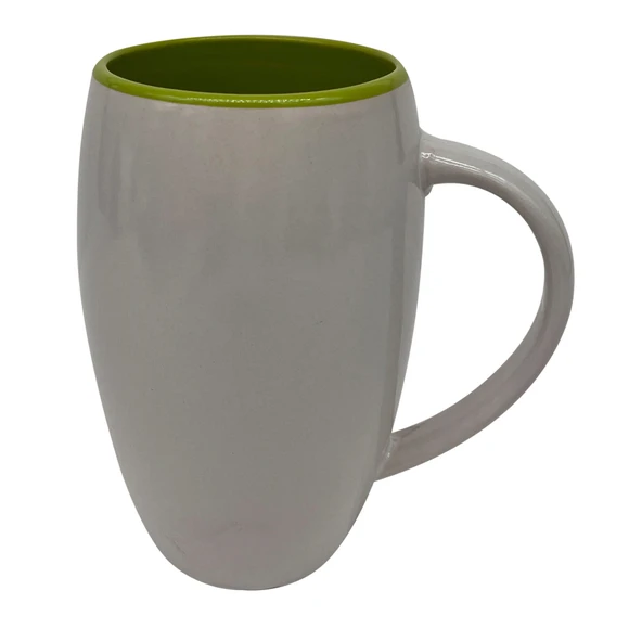 15OZ CERAMIC MUG WHITE & GREEN