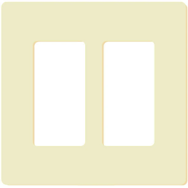 SCREWLESS PLATE - IVORY - 2 GANG