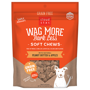 Soft Chews with Peanut Butter & Apples Grain-Free Treats for Dogs 5 oz