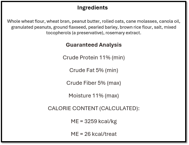 Oats & Grains Biscuits with Crunchy Peanut Butter Treats for Dogs 16 oz
