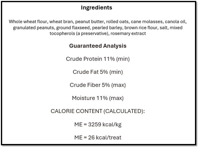 Oats & Grains Biscuits with Crunchy Peanut Butter Treats for Dogs 3 lb