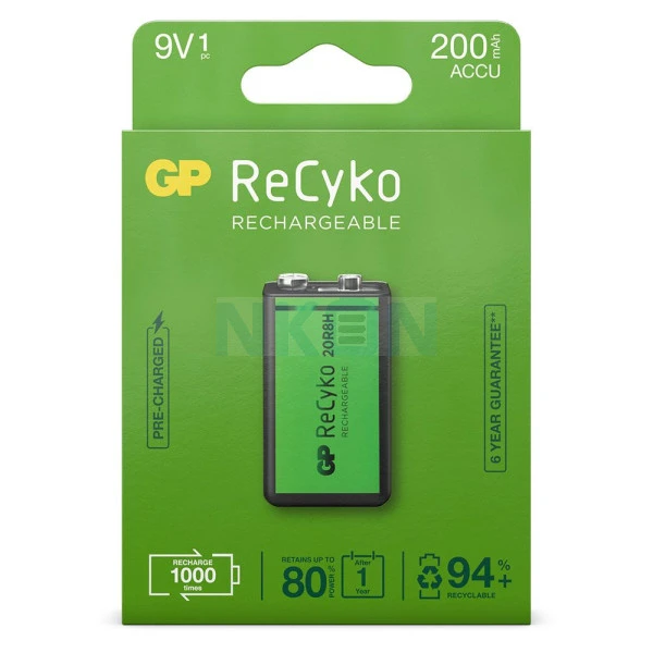 GP RECHARGE NIHM 9V GP17R8H-C1 BATTERY