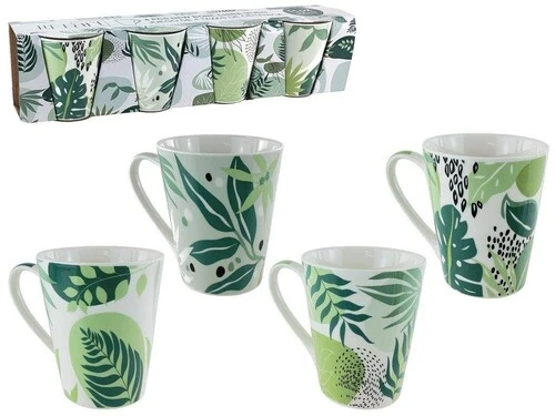 S/4 11OZ NEW BONE CHINA MUG