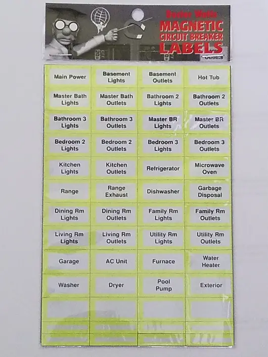 Mlp100 Circuit Breaker Labels For Easy Identification