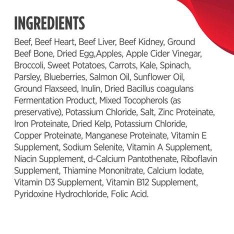 Freeze-Dried Raw Beef with Apples Complete & Balanced Dog Food 8 oz