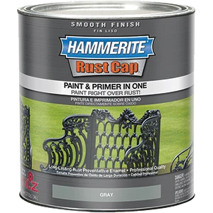 Rust Cap Smooth Gray Alkyd-based Metal Paint 1 Quart For Indoor And Outdoor Use