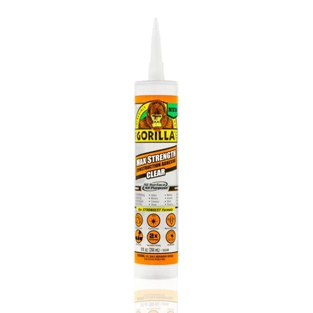 Max Strength, Construction Adhesive, Clear, 9-oz.