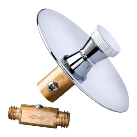 K826-35pc Quick Cover Up Oversized Polished Chrome Brass Tub Stopper
