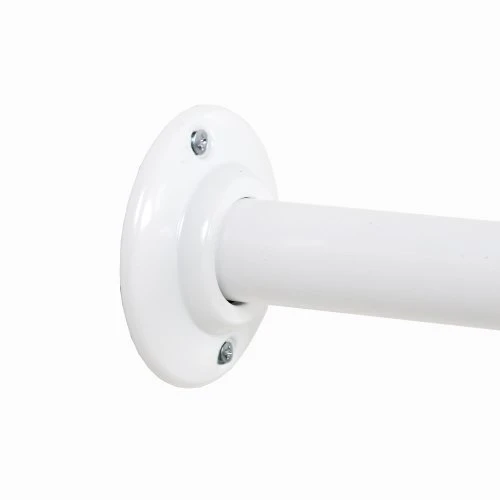 641w 60-inch White Builders Screw Mount Shower Rod