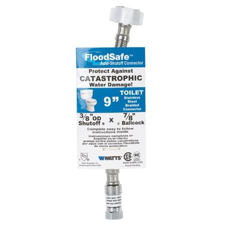 Floodsafe 3/8 In. Compression X 7/8 In. Dia. Ballcock Pvc 9 In. Toilet Supply Line