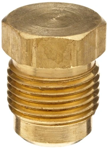 Brass Tube Fitting Plug For 3/8 Inch Tube Outer Diameter