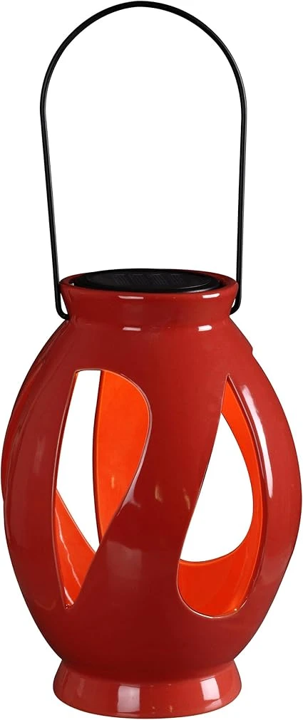 LEAVES SOLAR LANTERN - RED
