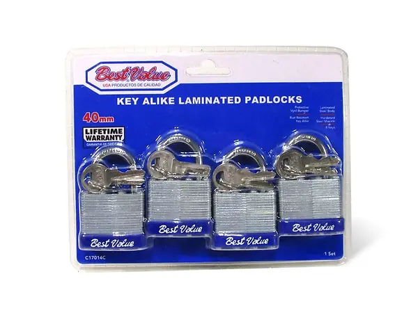 4PC KEY ALIKE 40MM LAMINATED PAD