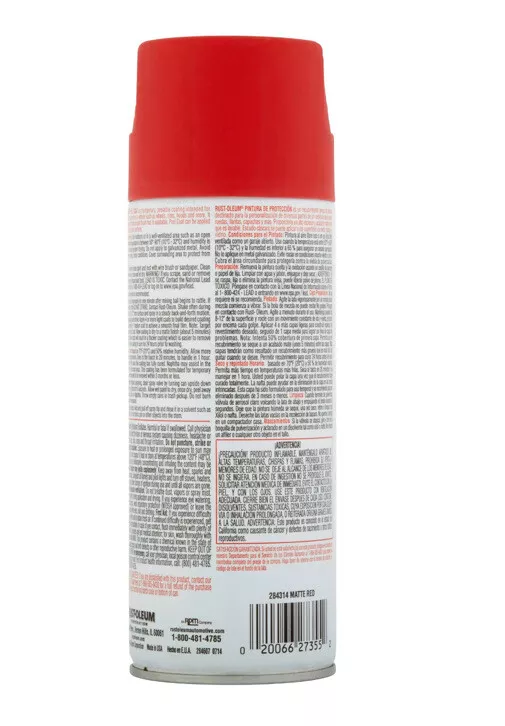 Peel Coat Custom Shop Matte Red Spray Paint, 11 Ounce Can