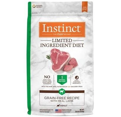 Limited Ingredient Diet Grain-Free Real Lamb Recipe Freeze-Dried Raw Coated Dry Dog Food 20 lb