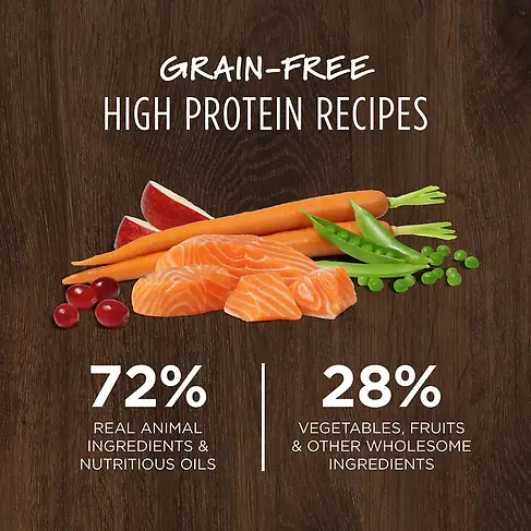 Original Grain-Free Real Salmon Recipe Raw Coated Dry Dog Food 20 lb