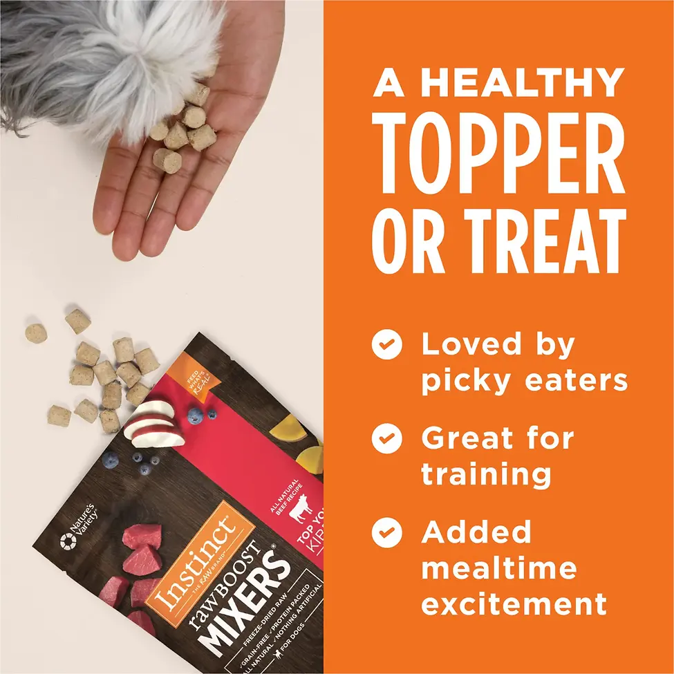 Raw Boost Mixers Beef Recipe Freeze-Dried Dog Food Topper 6 oz