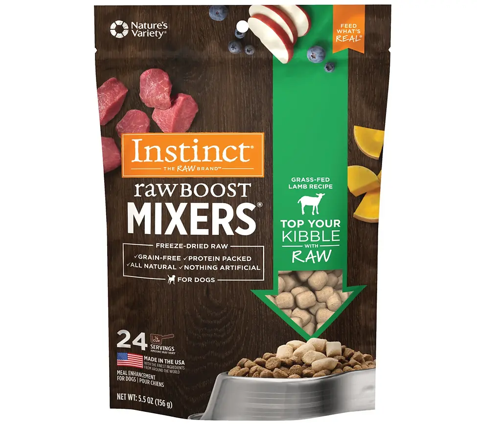 Raw Boost Mixers Grass-Fed Lamb Recipe Freeze-Dried Dog Food Topper 5.5 oz
