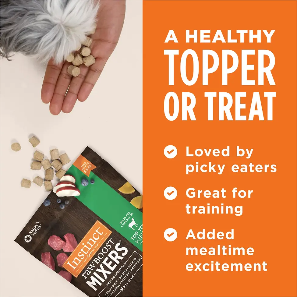 Raw Boost Mixers Grass-Fed Lamb Recipe Freeze-Dried Dog Food Topper 5.5 oz