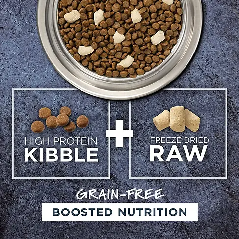 Raw Boost Grain-Free Recipe Real Chicken Recipe Kibble+Raw Freeze-Dried Dry Cat Food 5 lb