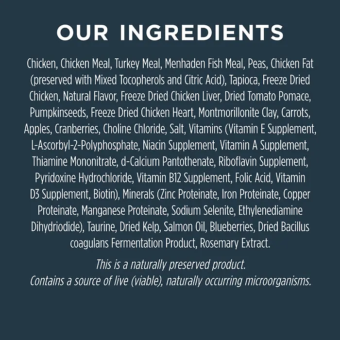 Raw Boost Grain-Free Recipe Real Chicken Recipe Kibble+Raw Freeze-Dried Dry Cat Food 5 lb