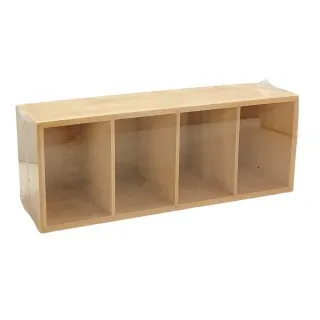 BAMBOO CUTLERY HOLDER W/4 COMPARTMENTS