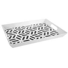 15" MELAMINE TRAY W/ HANDLES