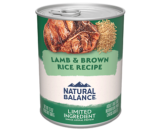 Limited Ingredient Lamb & Brown Rice Recipe Paté Canned Dog Food 13 oz