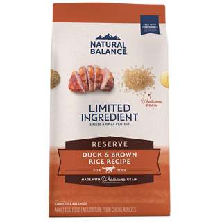 Limited Ingredient Reserve Duck & Brown Rice Recipe with Wholesome Grain Dry Dog Food 22 lb