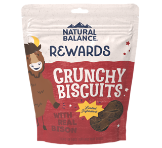 Rewards Crunchy Biscuits with Real Bison Dog Treats 14 oz