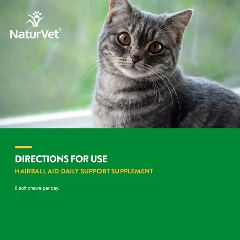 Hairball Aid Daily Support + Pumpkin Cat Supplement 50 Soft Chews