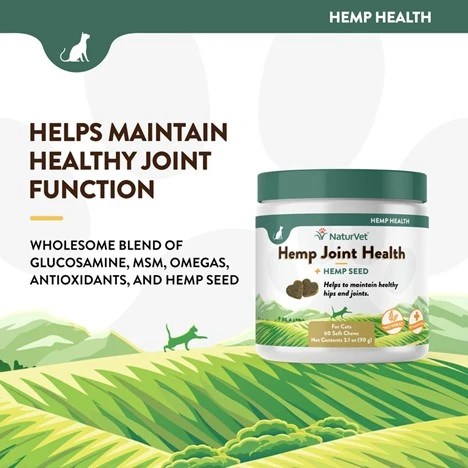 Hemp Joint Health + Hemp Seed for Cats 60 Soft Chews