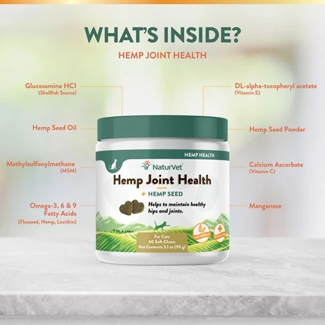 Hemp Joint Health + Hemp Seed for Cats 60 Soft Chews