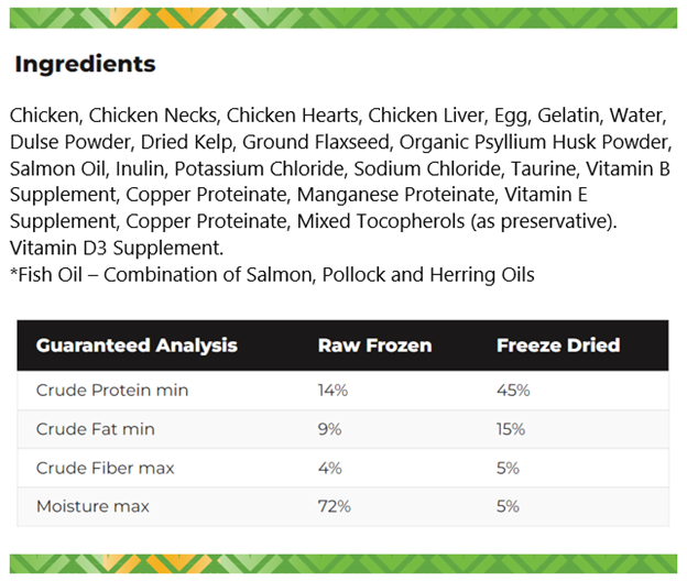 Chicken Recipe Freeze-Dried Raw Diet for Cats 11 oz