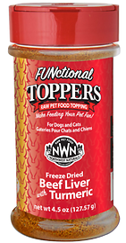 FUNctional Toppers Beef Liver with Tumeric Freeze-Dried Dog Food Topper 5.5 oz