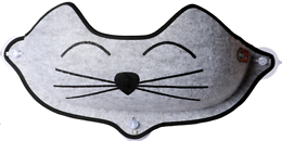 EZ Mount Kittyface Window Bed Gray