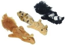 Forest Creatures for Cats Plush Cat Toy with with Catnip Stuffing-Free Assorted